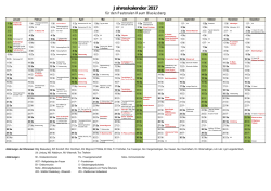 Jahreskalender 2017 - Pastoraler Raum Blasiusberg