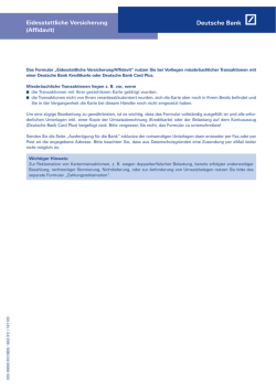 Eidesstattliche Versicherung (Affidavit)