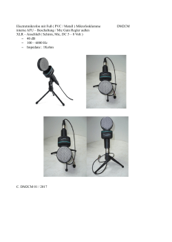 Electretmikrofon mit Fuß ( PVC / Metall ) Mikrofonklemme DM2CM