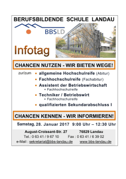 Informationstag der Berufsbildenden Schule Landau - BBS