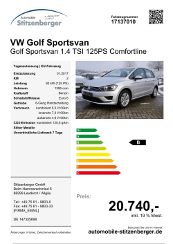 VW Golf Sportsvan - Automobile Stitzenberger