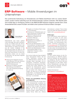 ERP-Software – Mobile Anwendungen im Unternehmen