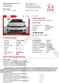 Volkswagen Golf 16.660,00 EUR Technische Daten