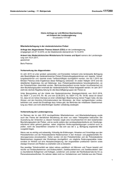 Drucksachen allgemein - Nieders&auml;chsischer Landtag