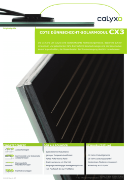 Datenblatt Calyxo CX
