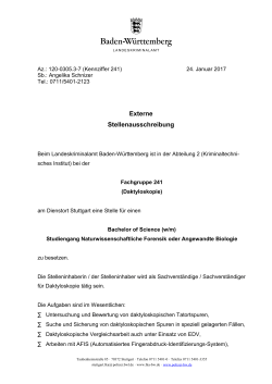 Externe Stellenausschreibung - Polizei Baden