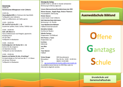 OGS-Flyer für das 2. Schulhalbjahr 2016/2017