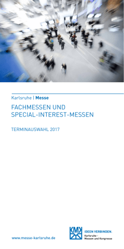 fachmessen und special-interest-messen - Karlsruher Messe
