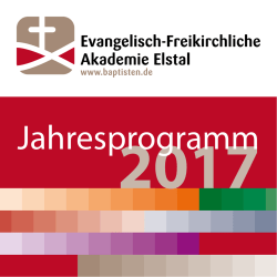 Jahresprogramm 2017 - Bund Evangelisch