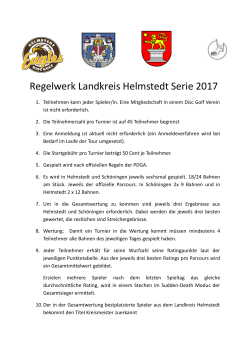 Regelwerk Landkreis Helmstedt Serie 2014