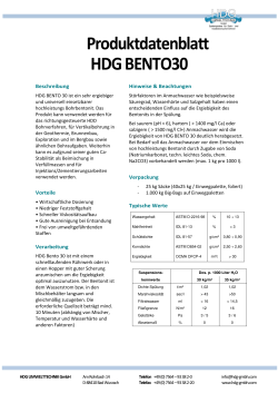Produktdatenblatt HDG BENTO30