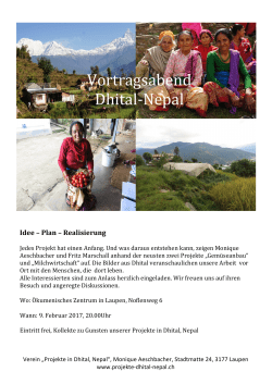 Flyer - Projekte Dhital Nepal