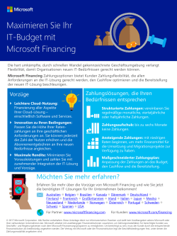 Maximieren Sie Ihr IT-Budget mit Microsoft Financing