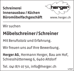 Möbelschreiner / Schreiner