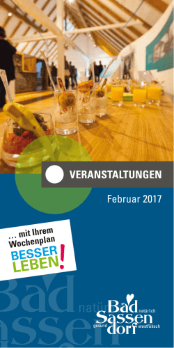 Termine und Veranstaltungen in Bad Sassendorf im Februar 2017