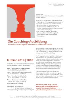 Beginn 09. März 2017 - Coaching