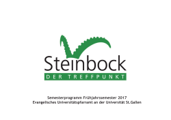 spring program - Treffpunkt Steinbock