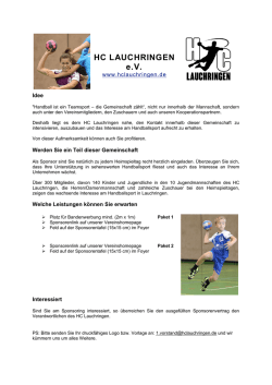 Info Sponsoring HC Lauchringen e.V.