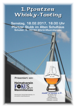 1. Whisky-Tasting - Heimatverein FOKUS Maximiliansau