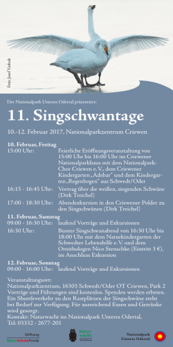 11. Singschwantage - Am Unteren Odertal