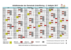 Abfallkalender der Gemeinde Unterföhring