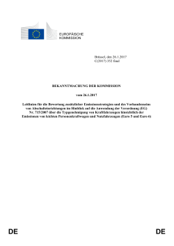 EU-Leitfaden zur Beurteilung von Abschalteinrichtungen