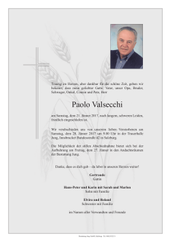 Paolo Valsecchi - Bestattung Jung, Salzburg