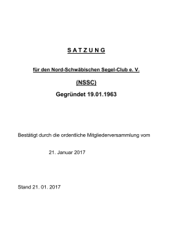 satzung - NSSC eV