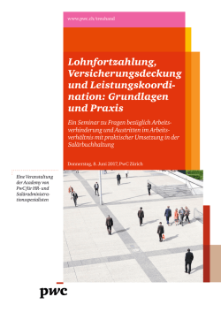 Lohnfortzahlung, Versicherungsdeckung und Leistungskoordi