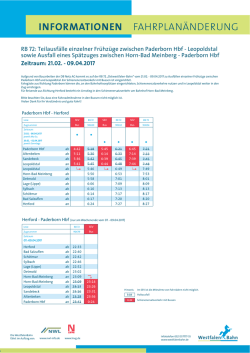 informationen fahrplan&auml;nderung