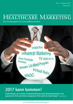 Healthcare Marketing 01/2017