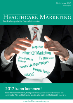 Healthcare Marketing 01/2017