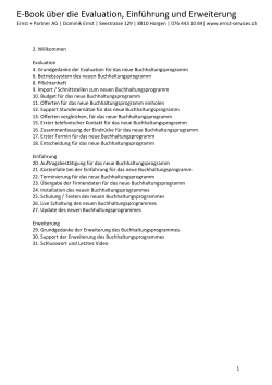 E-Book &uuml;ber die Evaluation, Einf&uuml;hrung und - Ernst