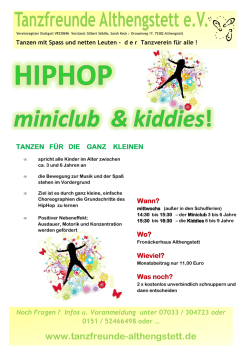HipHop Miniclub 2017-01 - Tanzfreunde Althengstett