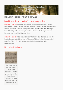 Heiden sind keine NAZIS - K