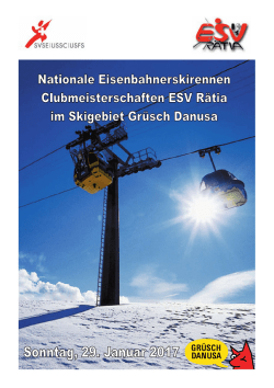 Programmheft Eisenbahner Skirennen Grüsch Danusa 2017