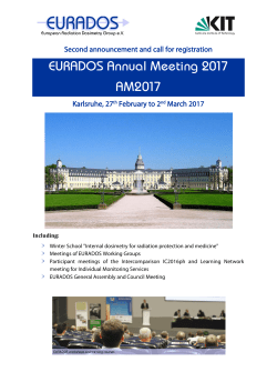EURADOS Annual Meeting 2017, Karlsruhe, 27th February