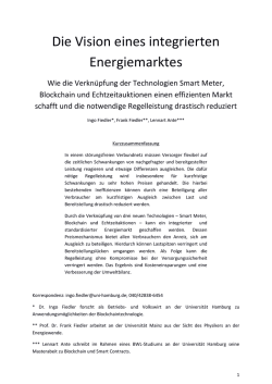 Die Vision eines integrierten Energiemarktes
