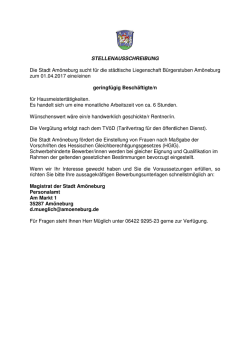 Hausmeister B&uuml;rgerstuben
