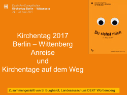 Anreise - DEKT Landesausschuss Württemberg