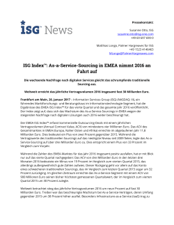 Pressemitteilung 4Q 2016 EMEA ISG Index