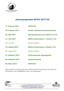 Jahresprogramm 2017