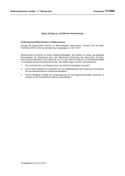 Drucksachen allgemein - Nieders&auml;chsischer Landtag