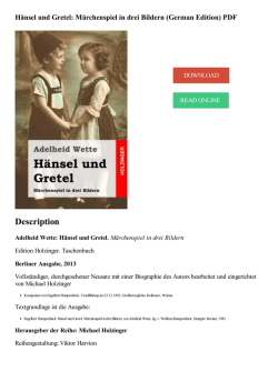 Hansel und Gretel: Marchenspiel in drei Bildern