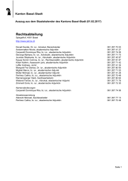 Rechtsabteilung - Staatskalender