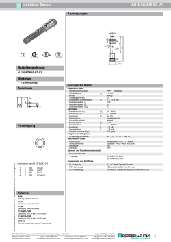 1 Induktiver Sensor NJ1,5-8GM40-E2-V1