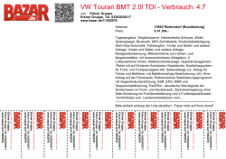 VW Touran BMT 2.0l TDI - Verbrauch: 4.7 l/100km CO2