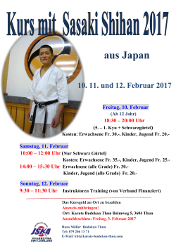 aus Japan - Karate Budokan Thun