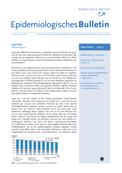Epidemiologisches Bulletin 4/2017