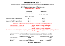 Preisliste 2017